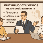ทบทวนแนวทางมาตราการ ตรวจสอบสถานพยาบาลที่มีบริการเสริมความงาม